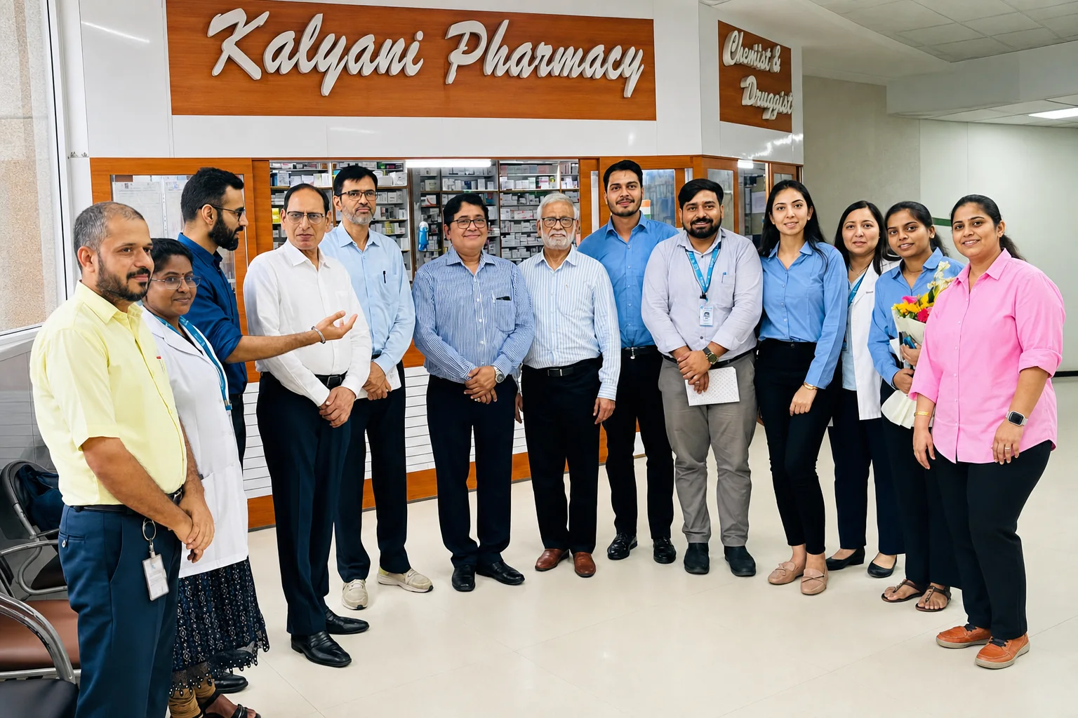Healthcare professionals at Kalyani Pharmacy